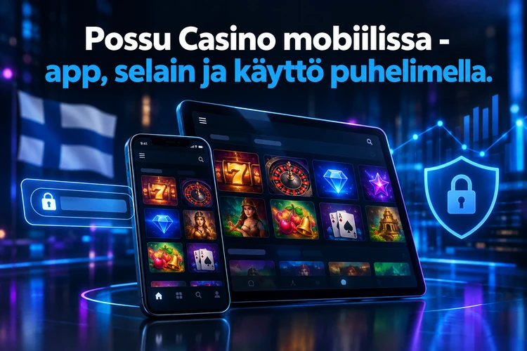 Possu Casino mobiilissa - app, selain ja käyttö puhelimella
